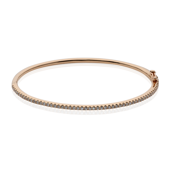 Rose gold diamond discount bangles