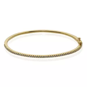 18ct yellow gold diamond bangle