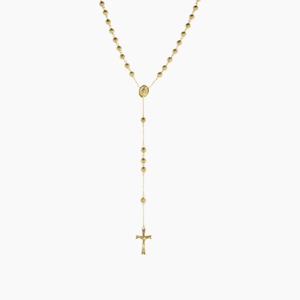 18ct yellow gold rosary beads