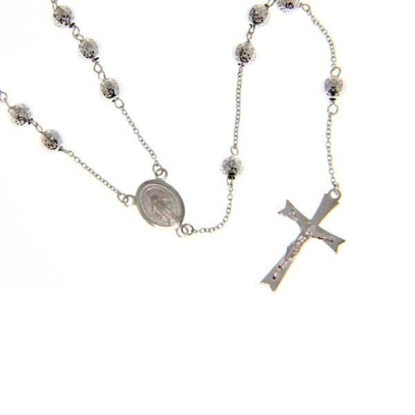 18ct white gold rosary beads