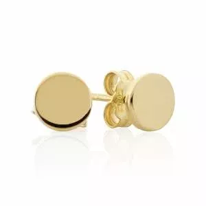 18ct yellow gold round earrings