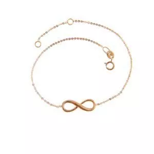 18ct rose gold mini infinity bracelet