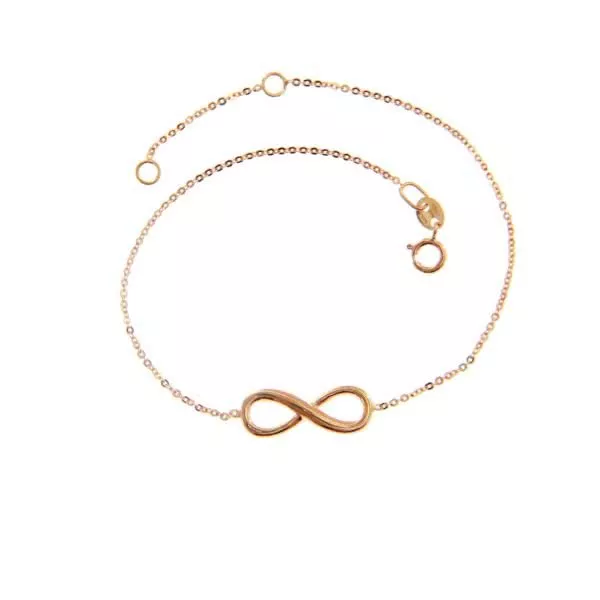 18ct rose gold mini infinity bracelet