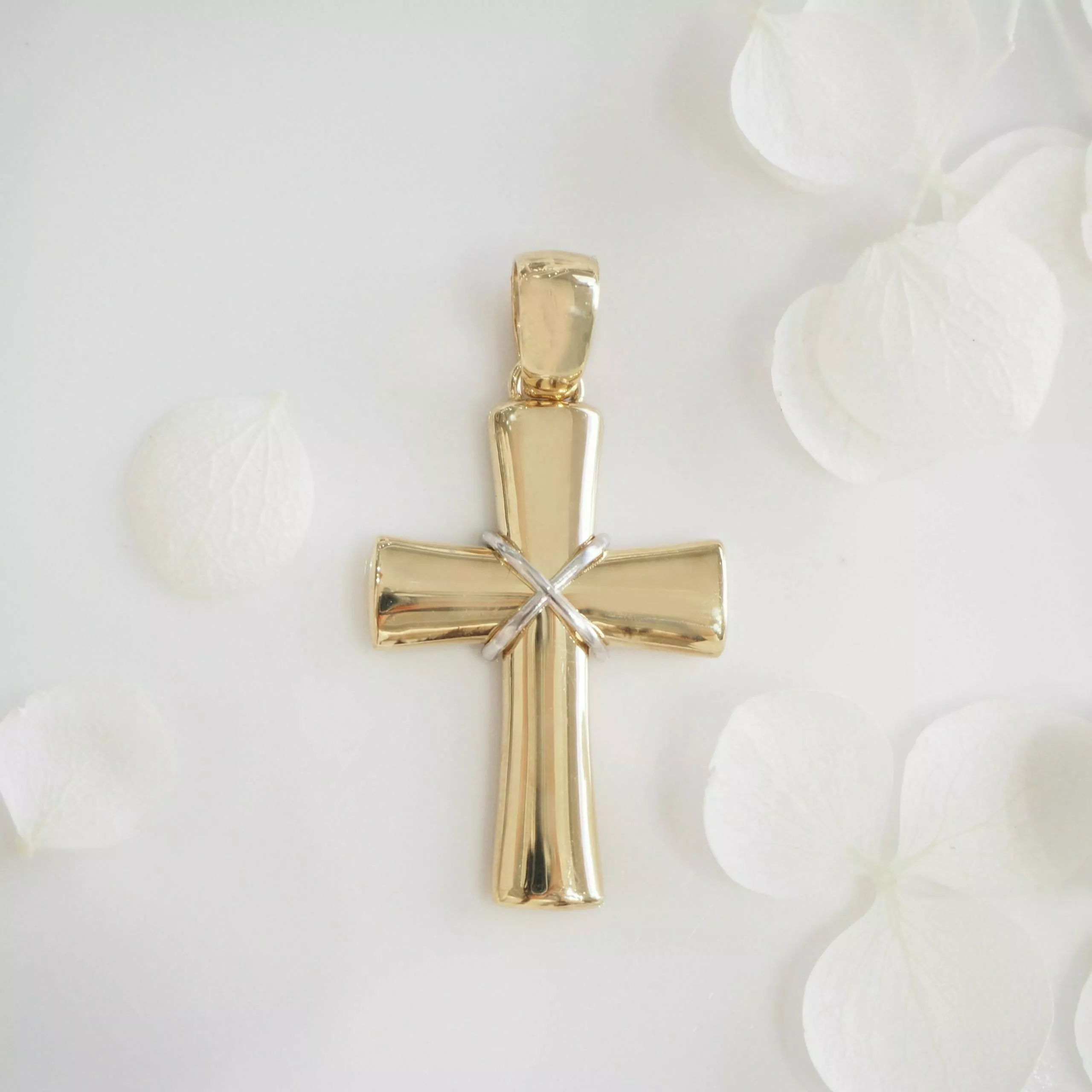 Real gold crucifix shop necklace