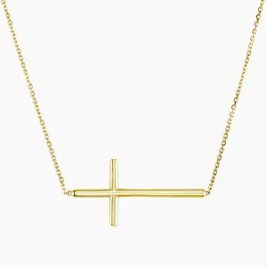 18ct yellow gold cross necklace