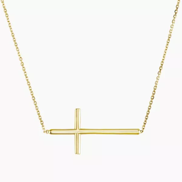 18ct yellow gold cross necklace - Image 2