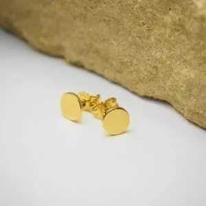 18ct yellow gold round earrings