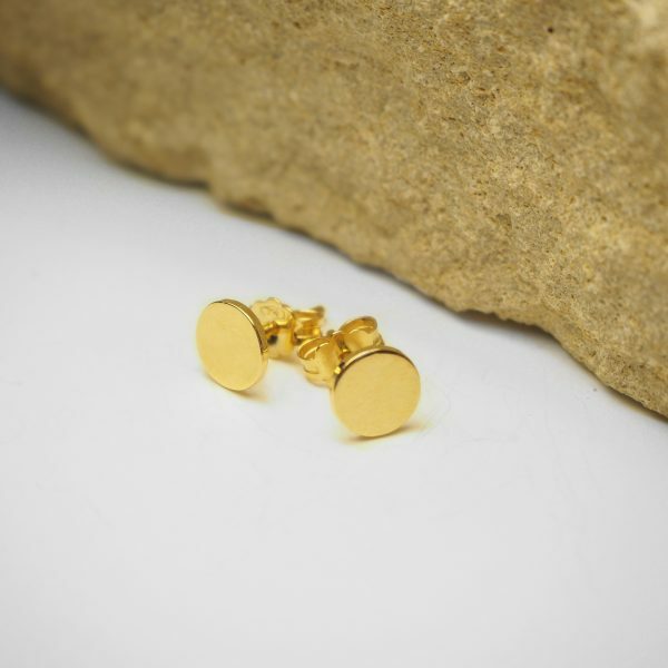 18ct yellow gold round earrings