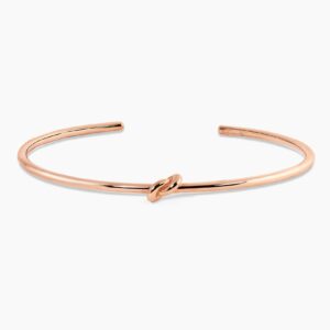 18ct rose gold knot bangle