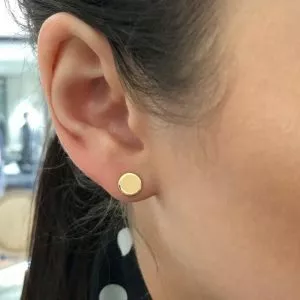18ct yellow gold round earrings