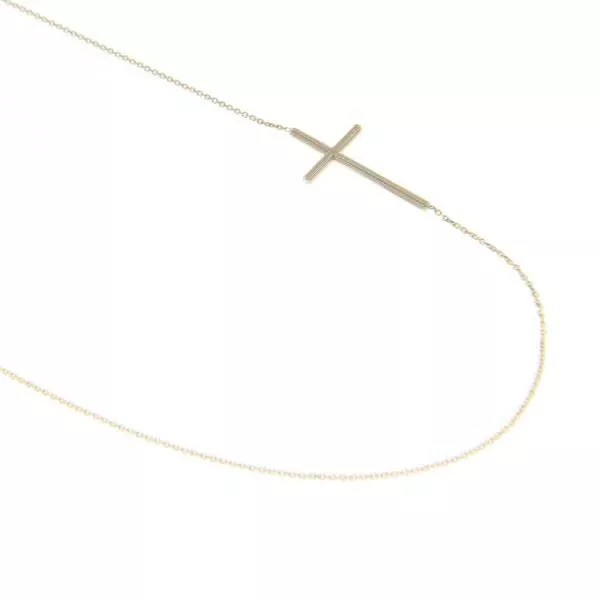 18ct white gold cross necklace