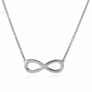 18ct white gold infinity necklace