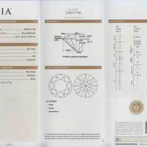 2.02ct G VS2 Round Brilliant Cut Diamond - GIA CERT