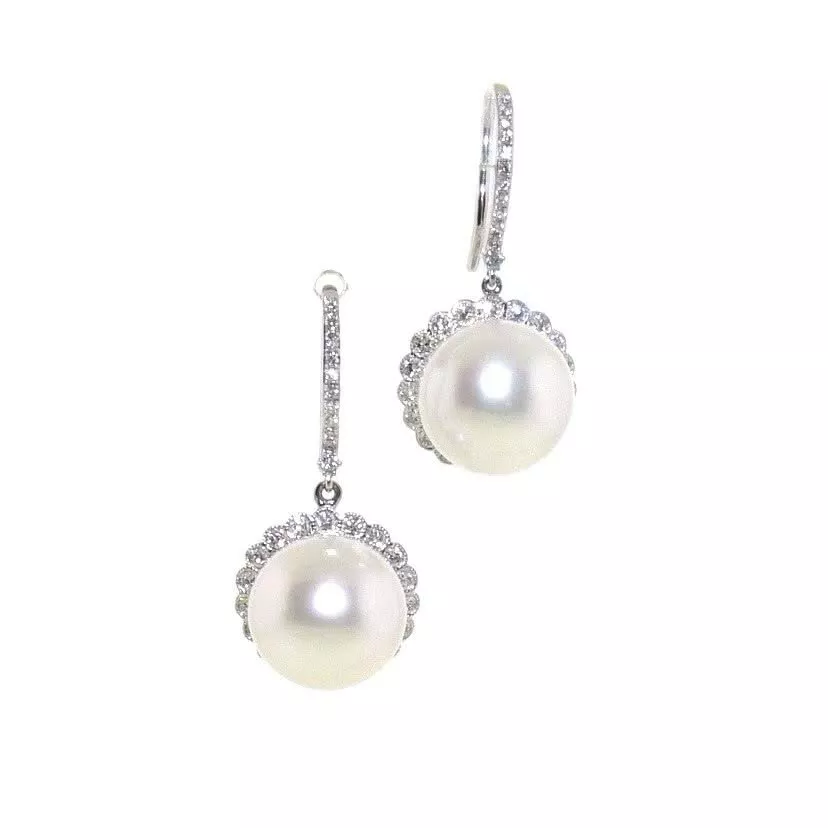 Gold Chain Drop South Sea Pearl Earrings Melbourne  eduaspirantcom