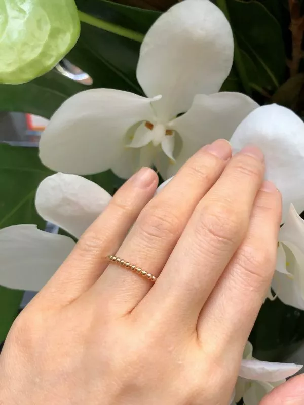 18ct Rose Gold Ball Ring - Image 4