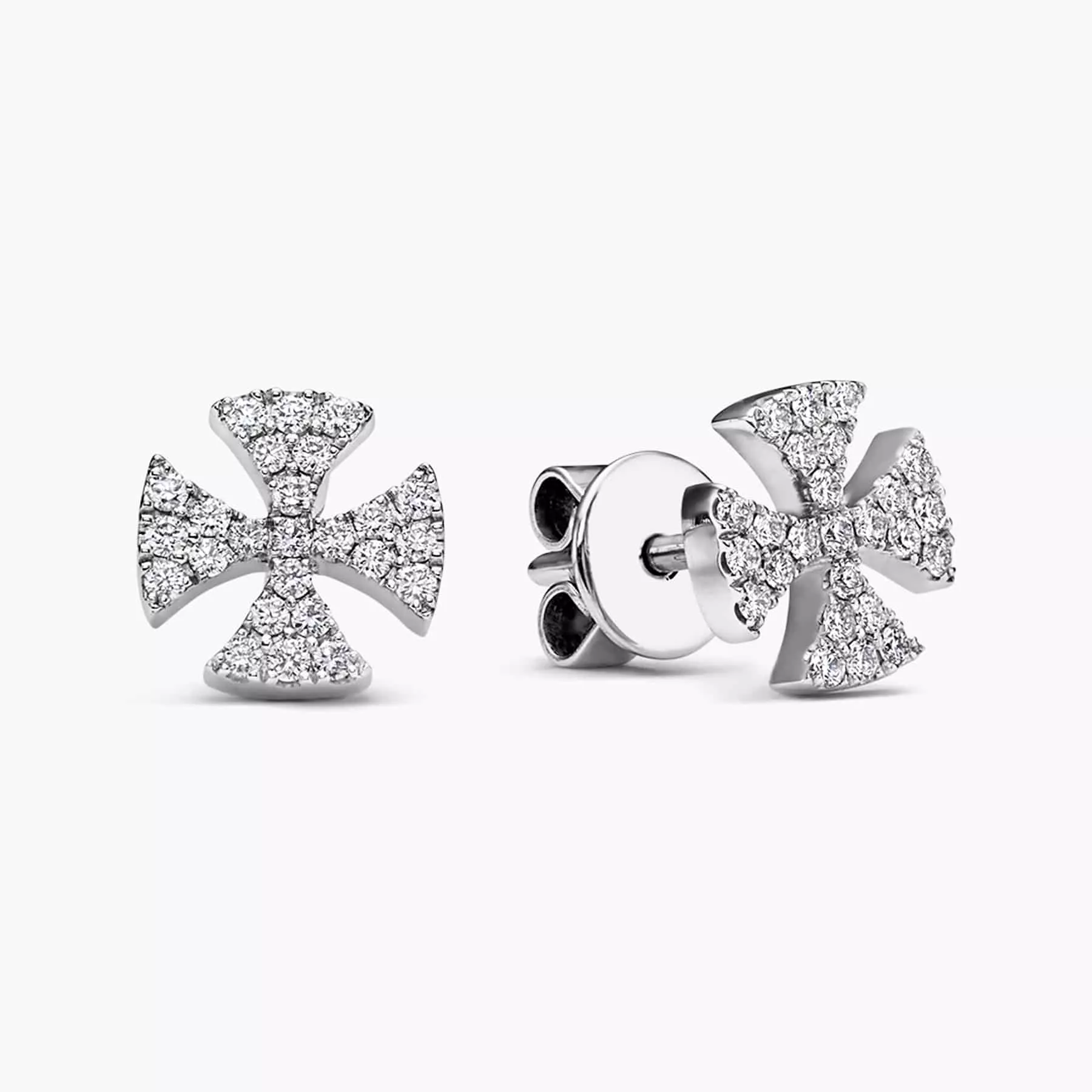 White gold cross stud on sale earrings