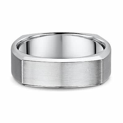 Mens square on sale wedding rings