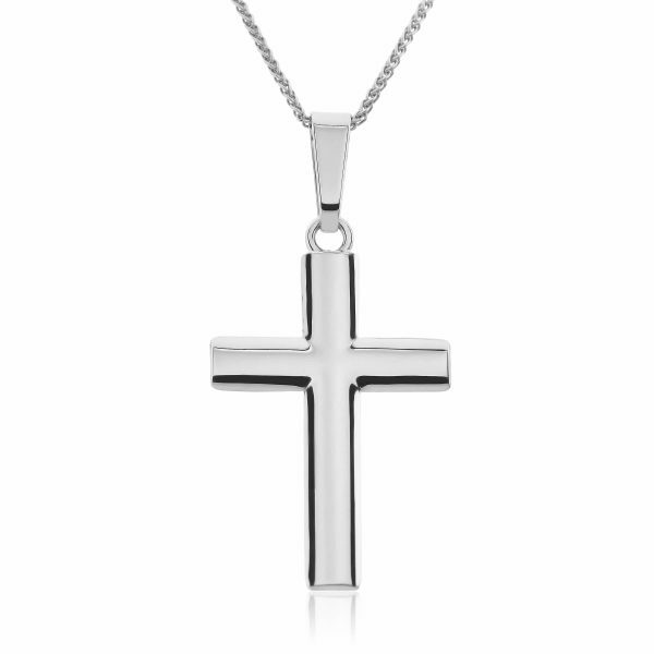 18ct White Gold Cross Pendant