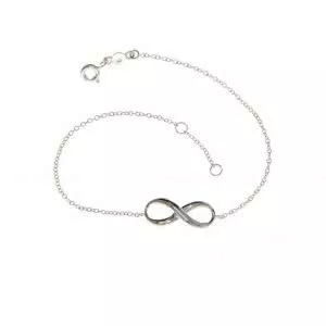 18ct white gold infinity bracelet