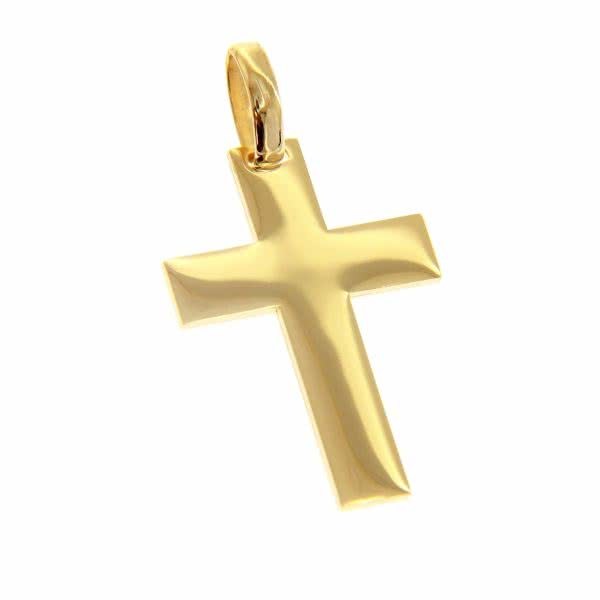 18ct yellow gold cross pendant