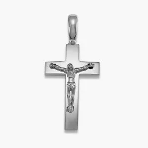 18ct White Gold Crucifix Pendant