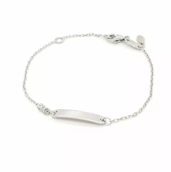 18ct white gold Diamond Baby ID bracelet