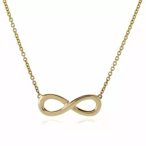 18ct yellow gold infinity necklace