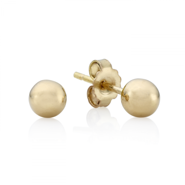 18ct yellow gold 4mm ball stud earrings