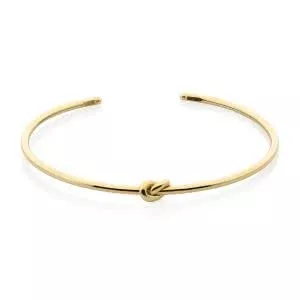 18ct yellow gold knot bangle