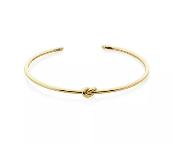 18ct yellow gold knot bangle