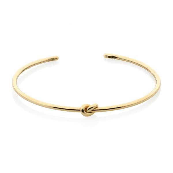 18ct yellow gold knot bangle