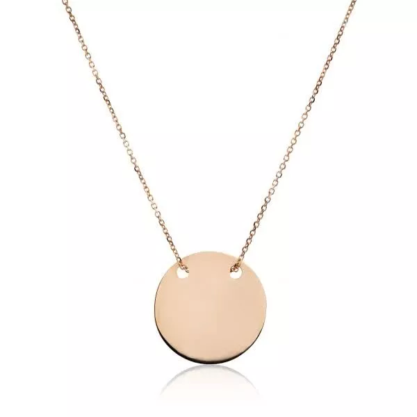 18ct rose gold round shape necklace