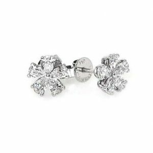 18ct white gold diamond stud earrings