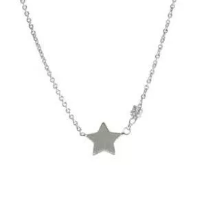 18ct white gold diamond baby star necklace