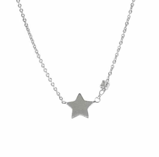 18ct white gold diamond baby star necklace
