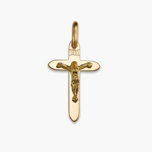 18ct yellow gold crucifix pendant