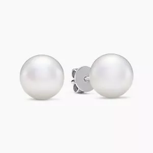 18ct white gold 8.5mm South Sea Pearl stud earrings
