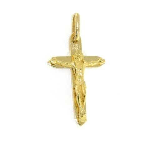 18ct yellow gold crucifix pendant.