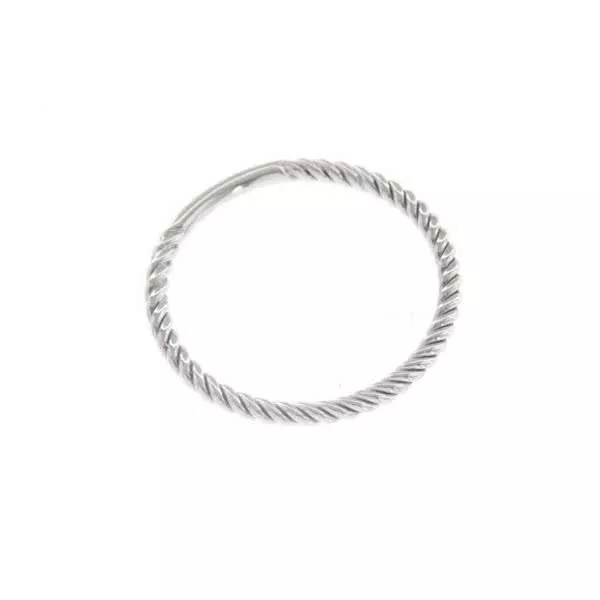 18ct white gold twist ring