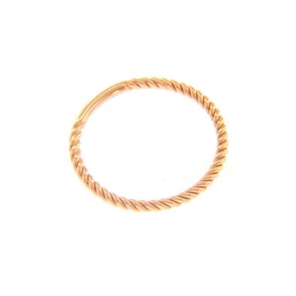 18ct rose gold twist ring