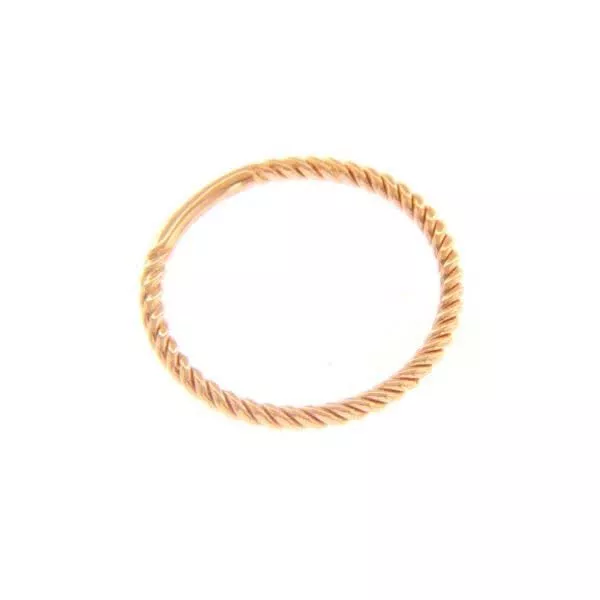 18ct rose gold twist ring