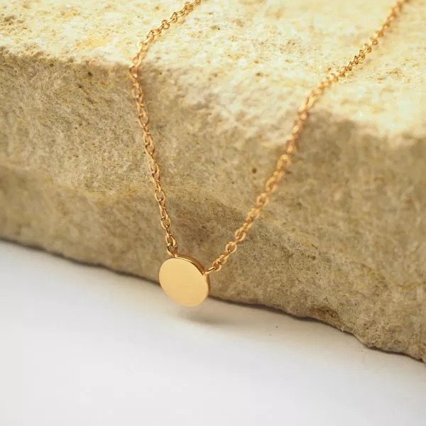 18ct rose gold small round shape necklace