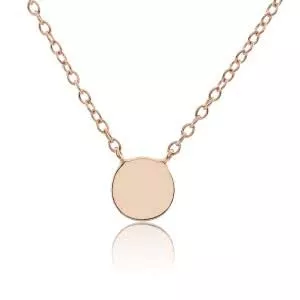 18ct rose gold small round shape necklace