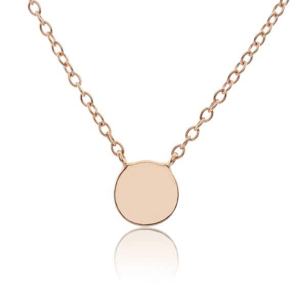 18ct rose gold small round shape necklace