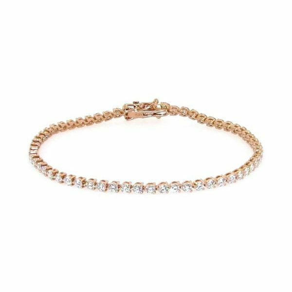 18ct rose gold diamond tennis bracelet