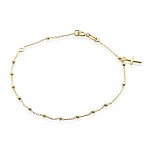 18ct yellow gold rosary beads bracelet