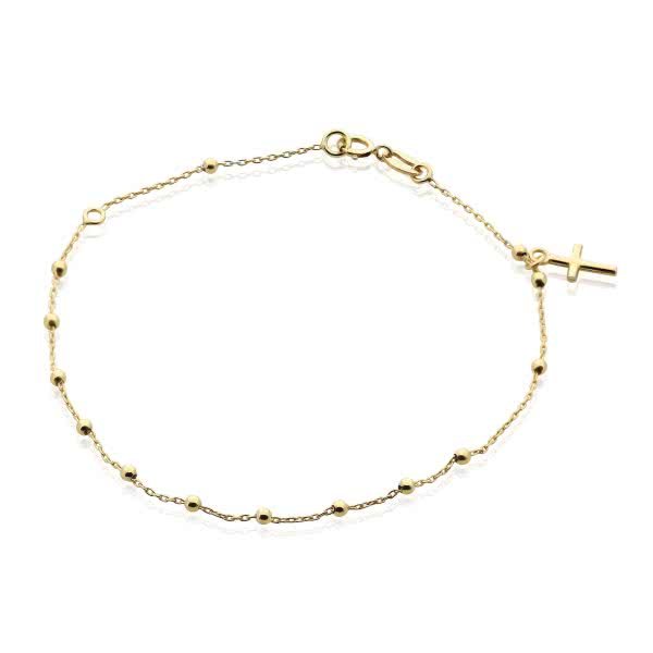 18ct yellow gold rosary beads bracelet