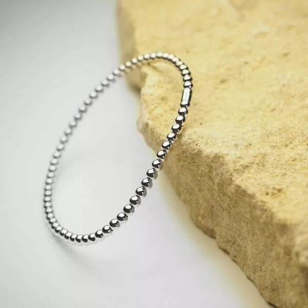 18ct white gold ball bracelet - Image 2