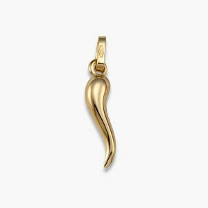 18ct yellow gold 'corno' horn pendant
