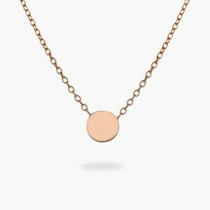 18ct rose gold small round shape necklace